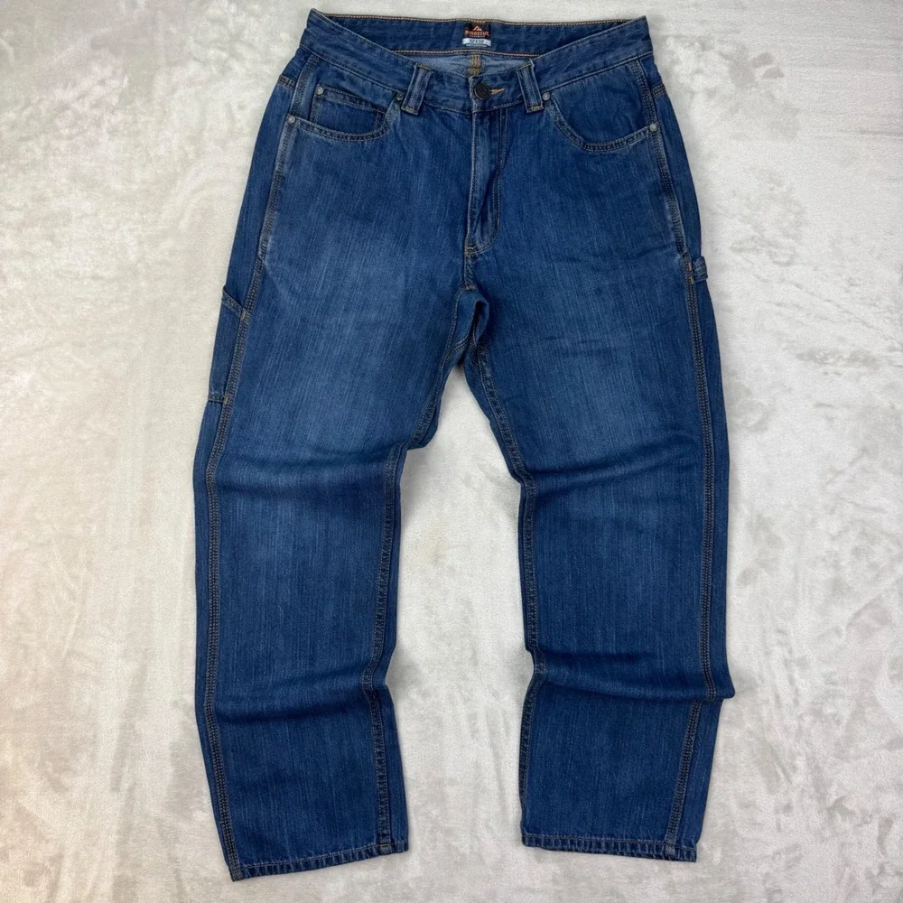 Ridgecut Carpenter Jeans Mens 32x32 Blue Straight Utility Workwear Loose